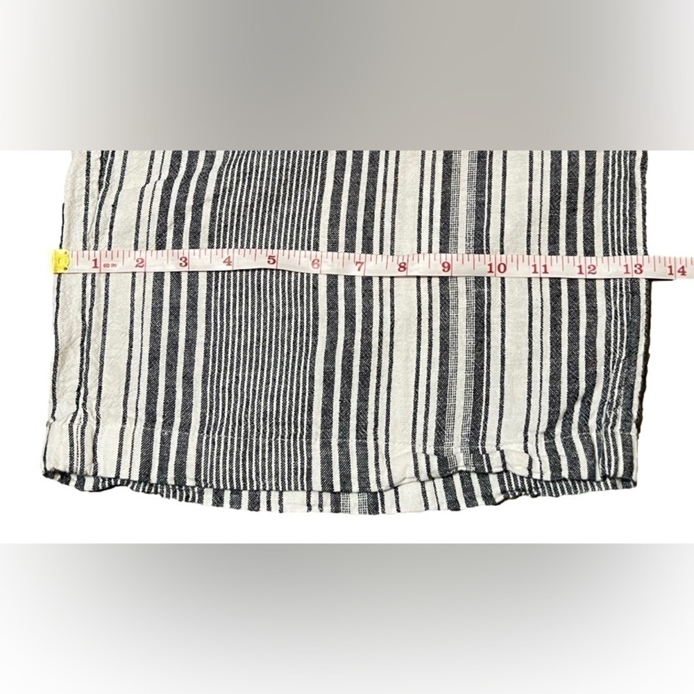 Time and Tru Women's High Rise Wide Leg Crop Linen Pants Women’s Sz L 12-14 - Picture 12 of 13